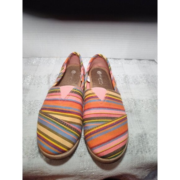 Enlighten Active SlipOn Flat Womens Sz 6 Comfort Striped Pink Loafer Casual Shoe - Picture 12 of 12
